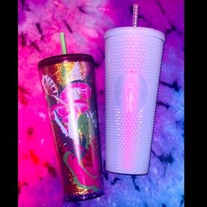 TWO Starbucks tumblers 24oz